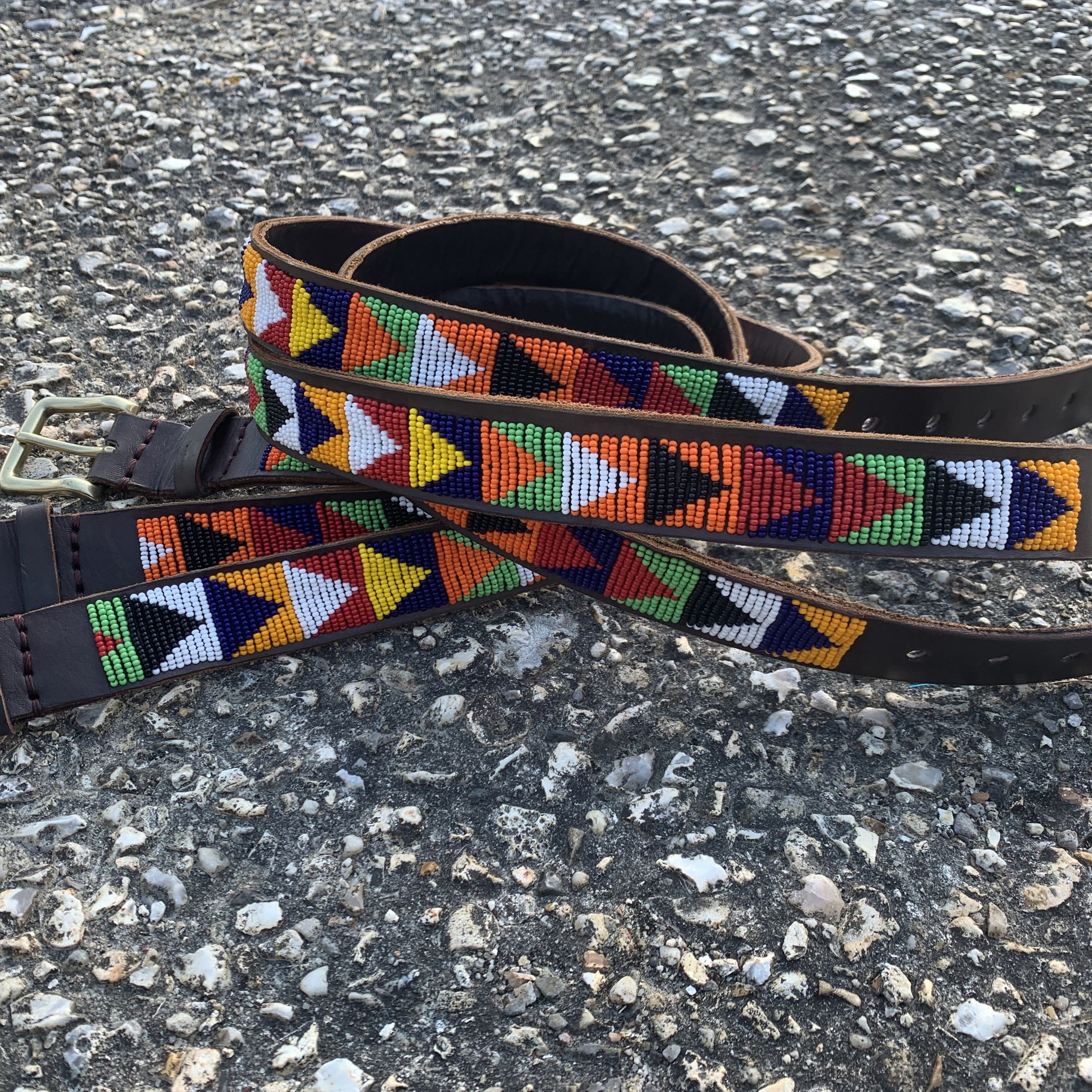 2024 Beaded maasai men leather belt